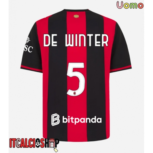 AC Milan Koni De Winter #5 Prima Maglia 2026-27 Manica Corta